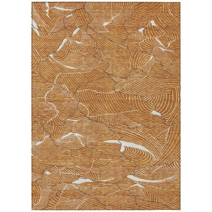 LOOMLAN Rugs Sahari Orange Washable Indoor-Outdoor Rug