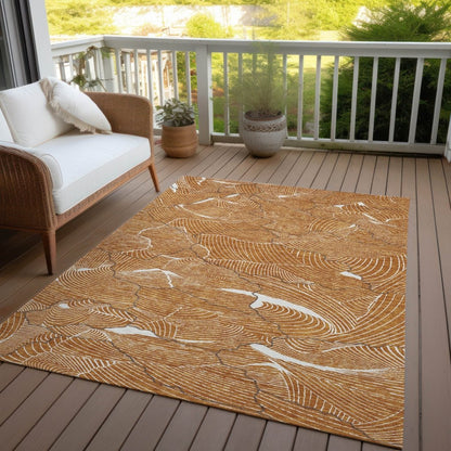 LOOMLAN Rugs Sahari Orange Washable Indoor-Outdoor Rug