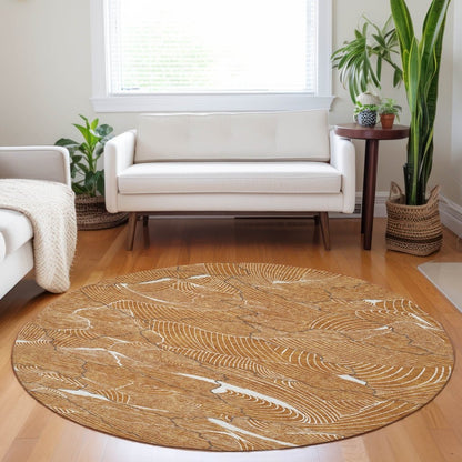 LOOMLAN Rugs Sahari Orange Washable Indoor-Outdoor Rug