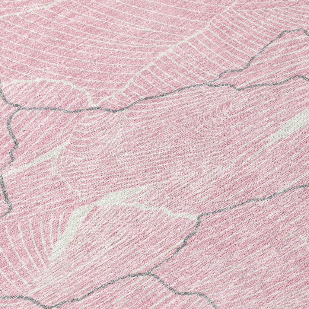 LOOMLAN Rugs Sahari Pink Washable Indoor-Outdoor Rug