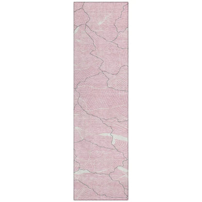 LOOMLAN Rugs Sahari Pink Washable Indoor-Outdoor Rug