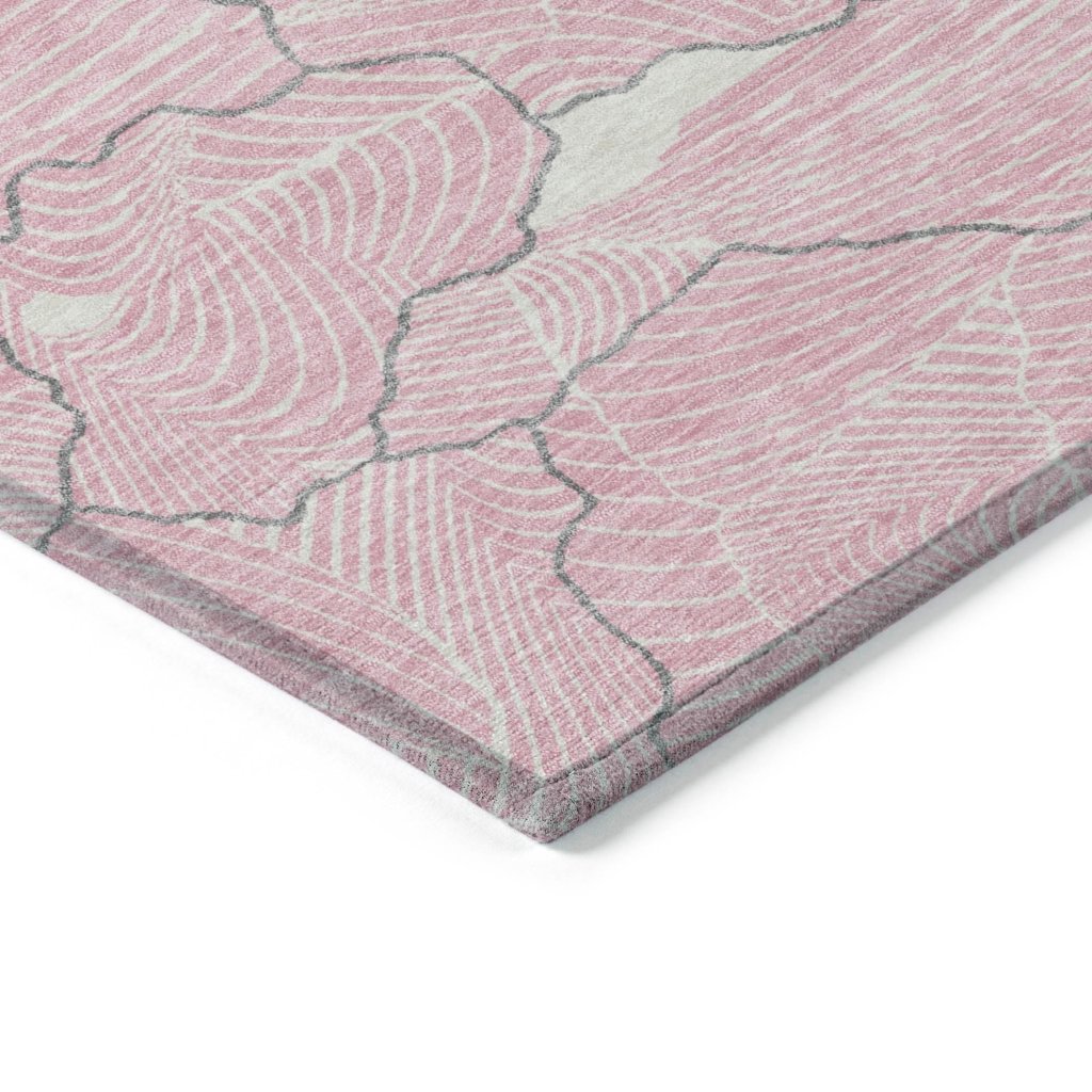 LOOMLAN Rugs Sahari Pink Washable Indoor-Outdoor Rug