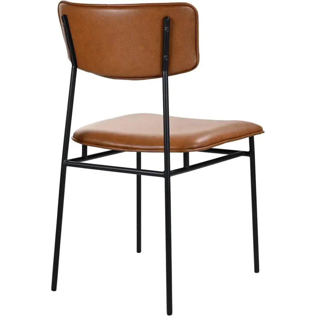 Moe's Home Sailor Leather Armless Dining Chair (Set of 2)