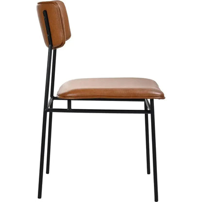 Moe's Home Sailor Leather Armless Dining Chair (Set of 2)