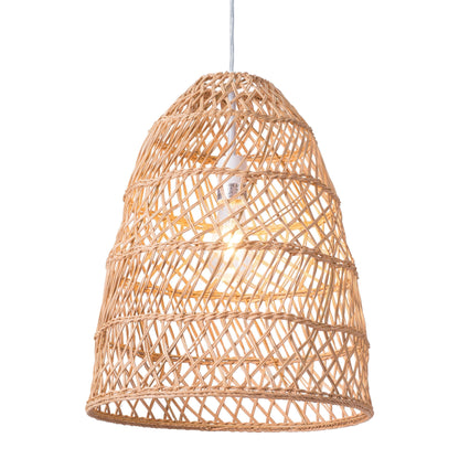 Saints Ceiling Lamp Natural - Sideboards and Things Brand_Zuo Modern, Color_Natural, Depth_10-20, Features_Adjustable Height, Finish_Polished, Finish_Powder Coated, Height_20-30, Materials_Metal, Materials_Rattan, Materials_Wood, Metal Type_Steel, Product Type_Pendant, Width_10-20, Wood Species_Rattan