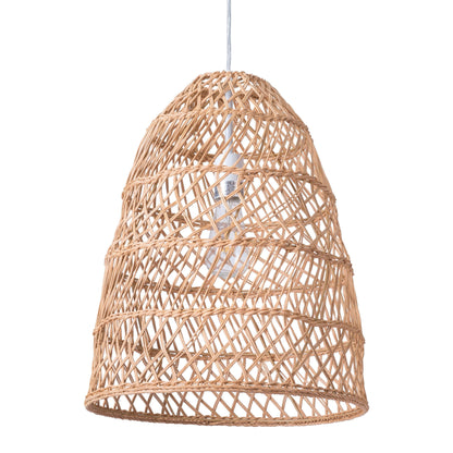 Saints Ceiling Lamp Natural - Sideboards and Things Brand_Zuo Modern, Color_Natural, Depth_10-20, Features_Adjustable Height, Finish_Polished, Finish_Powder Coated, Height_20-30, Materials_Metal, Materials_Rattan, Materials_Wood, Metal Type_Steel, Product Type_Pendant, Width_10-20, Wood Species_Rattan