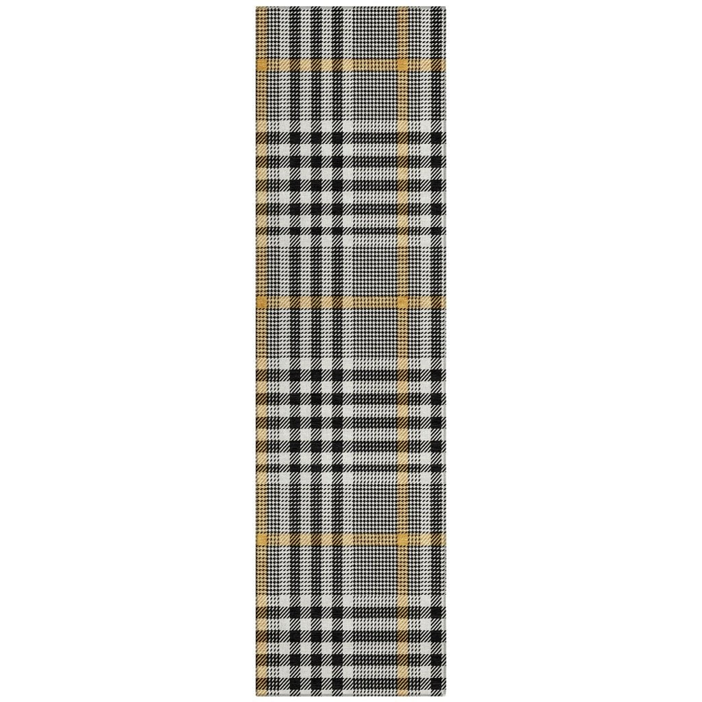 LOOMLAN Rugs Samira Black Washable Indoor-Outdoor Rug