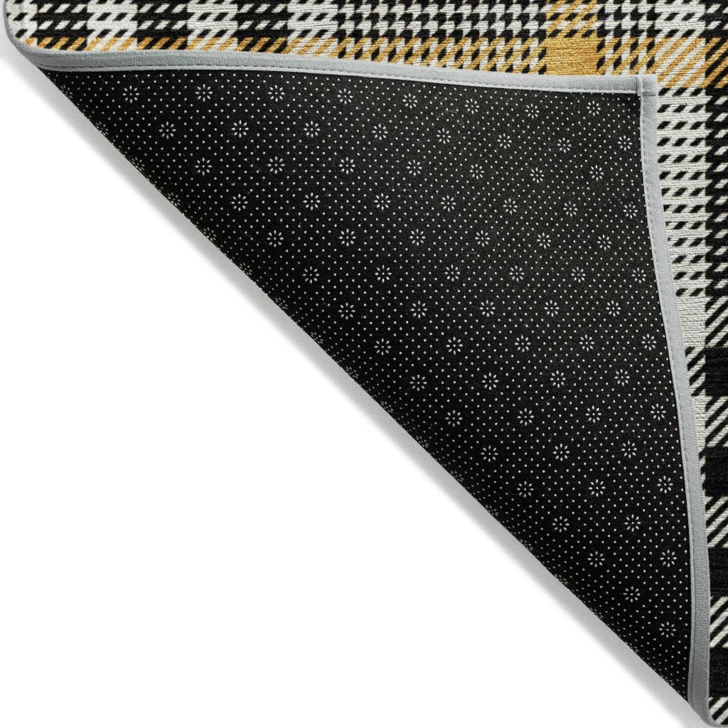LOOMLAN Rugs Samira Black Washable Indoor-Outdoor Rug