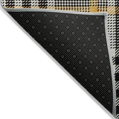 LOOMLAN Rugs Samira Black Washable Indoor-Outdoor Rug
