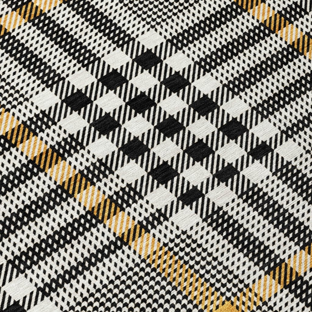LOOMLAN Rugs Samira Black Washable Indoor-Outdoor Rug