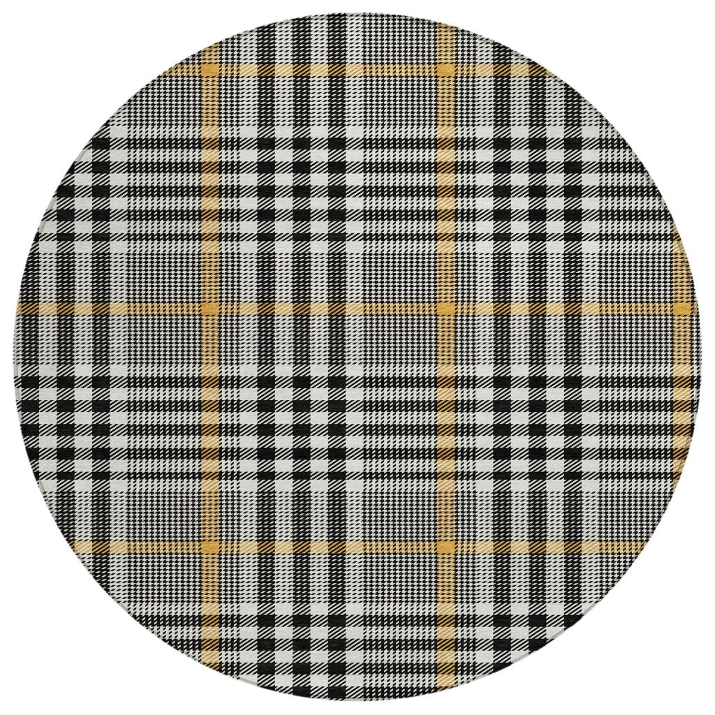 LOOMLAN Rugs Samira Black Washable Indoor-Outdoor Rug