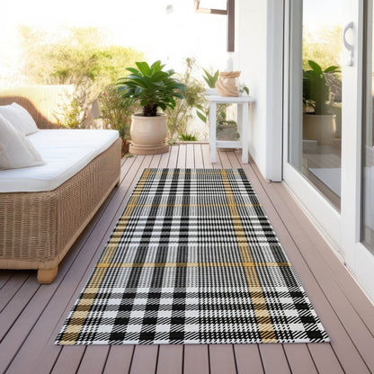 LOOMLAN Rugs Samira Black Washable Indoor-Outdoor Rug