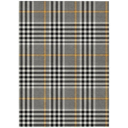LOOMLAN Rugs Samira Black Washable Indoor-Outdoor Rug