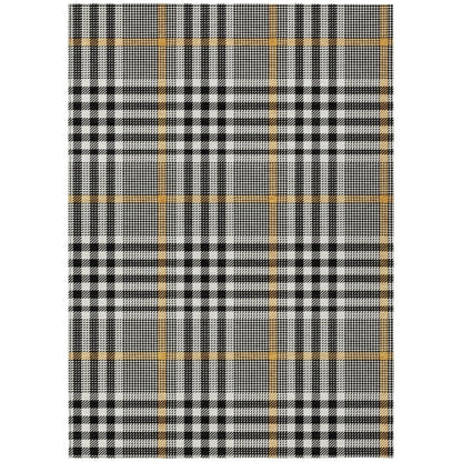 LOOMLAN Rugs Samira Black Washable Indoor-Outdoor Rug