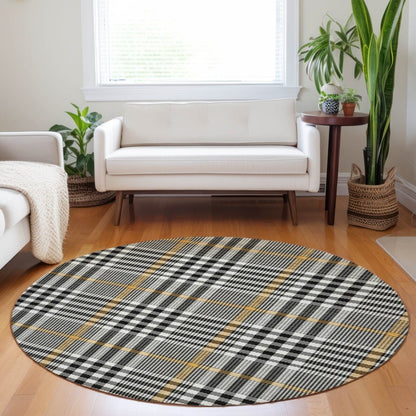 LOOMLAN Rugs Samira Black Washable Indoor-Outdoor Rug
