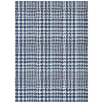 LOOMLAN Rugs Samira Blue Washable Indoor-Outdoor Rug
