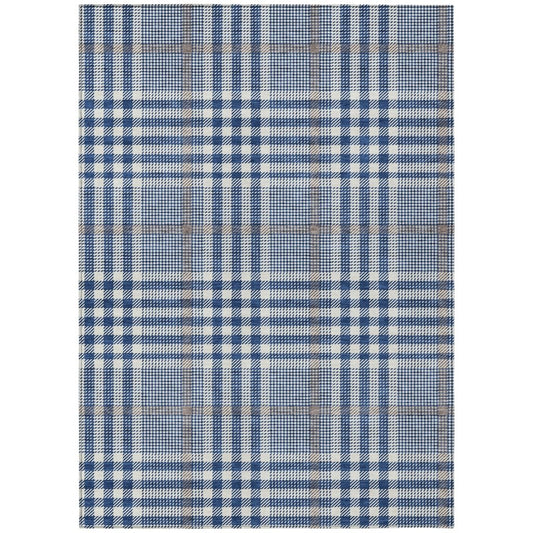 LOOMLAN Rugs Samira Blue Washable Indoor-Outdoor Rug