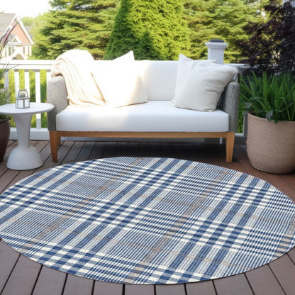 LOOMLAN Rugs Samira Blue Washable Indoor-Outdoor Rug