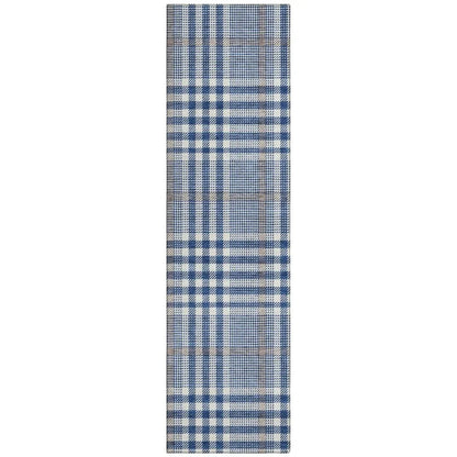 LOOMLAN Rugs Samira Blue Washable Indoor-Outdoor Rug