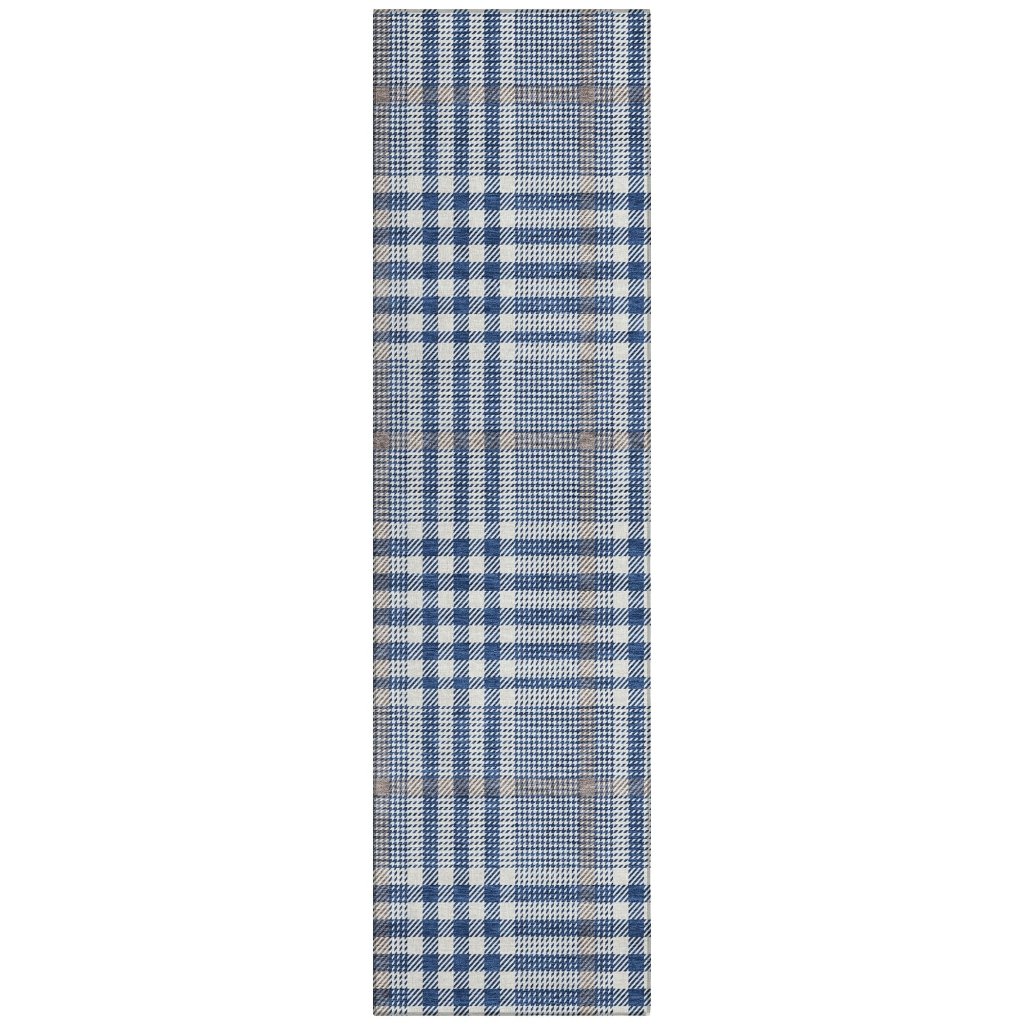 LOOMLAN Rugs Samira Blue Washable Indoor-Outdoor Rug