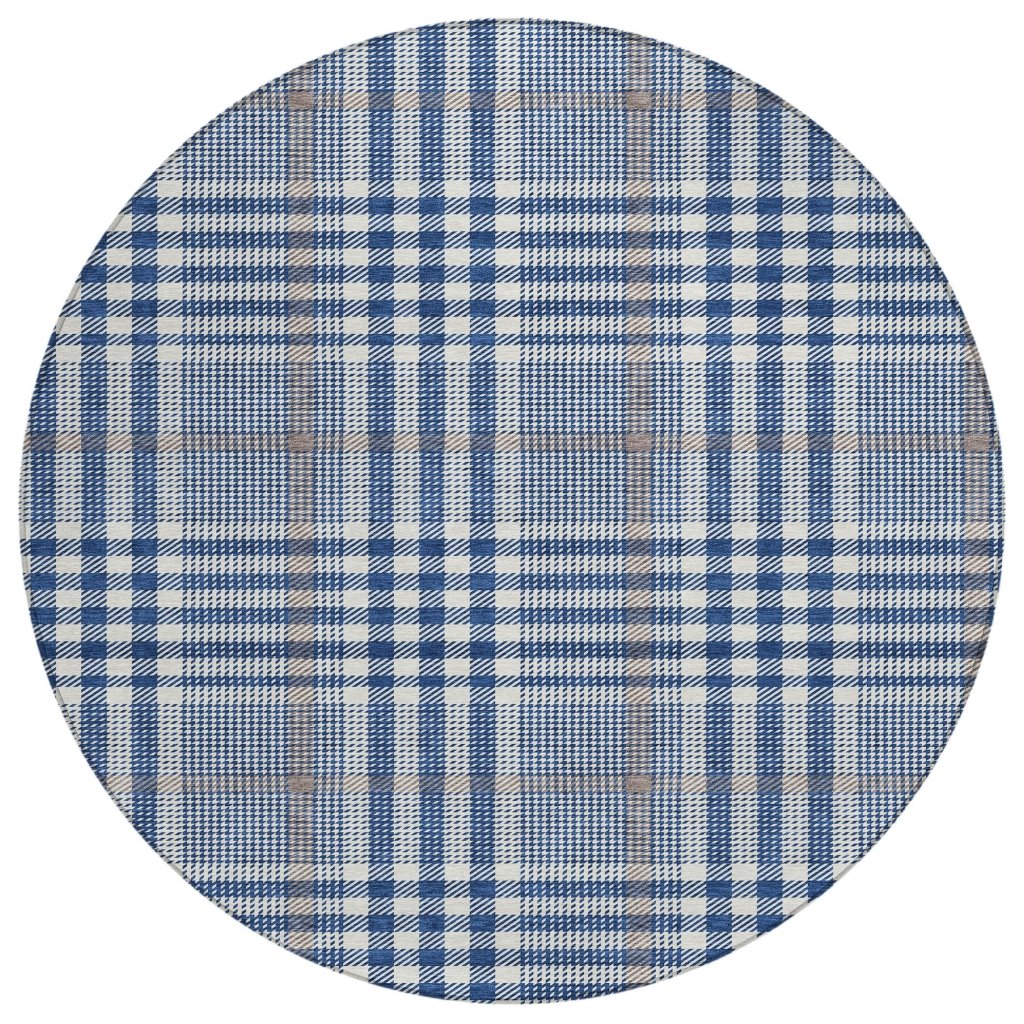 LOOMLAN Rugs Samira Blue Washable Indoor-Outdoor Rug