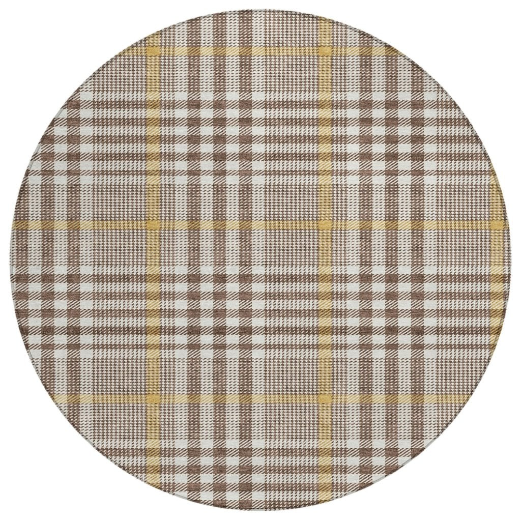 LOOMLAN Rugs Samira Brown Washable Indoor-Outdoor Rug