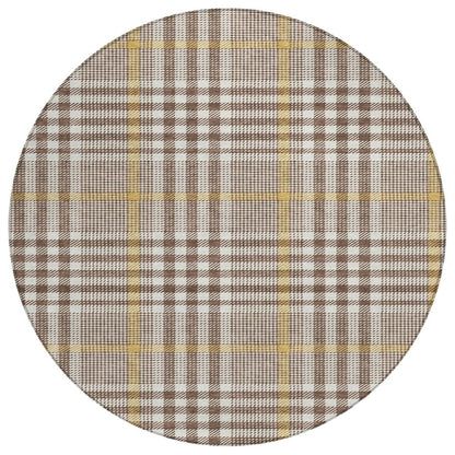 LOOMLAN Rugs Samira Brown Washable Indoor-Outdoor Rug