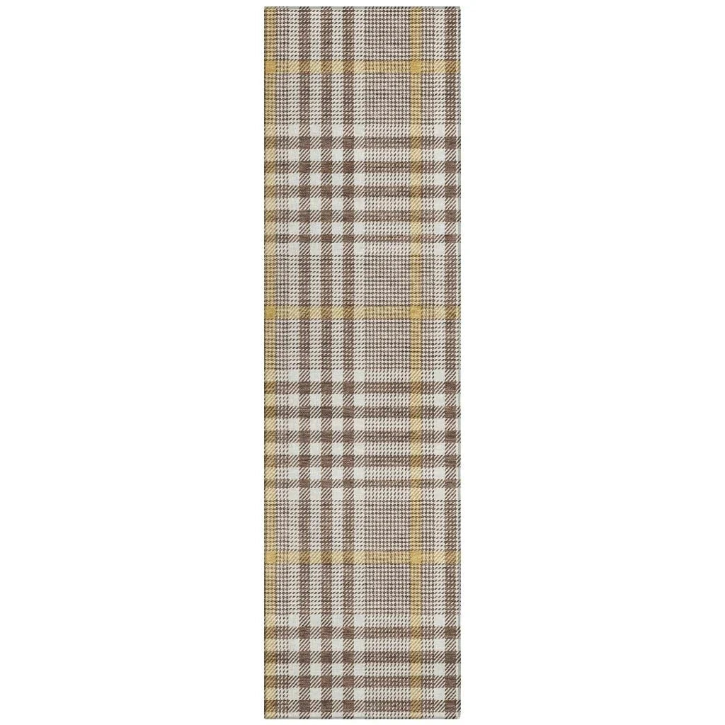 LOOMLAN Rugs Samira Brown Washable Indoor-Outdoor Rug