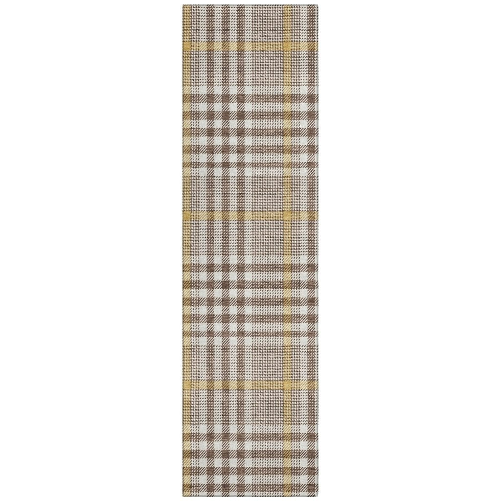 LOOMLAN Rugs Samira Brown Washable Indoor-Outdoor Rug