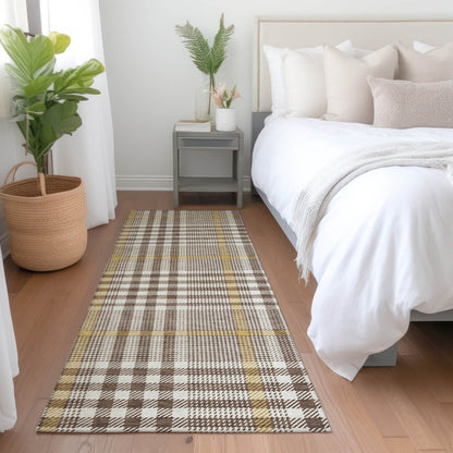 LOOMLAN Rugs Samira Brown Washable Indoor-Outdoor Rug