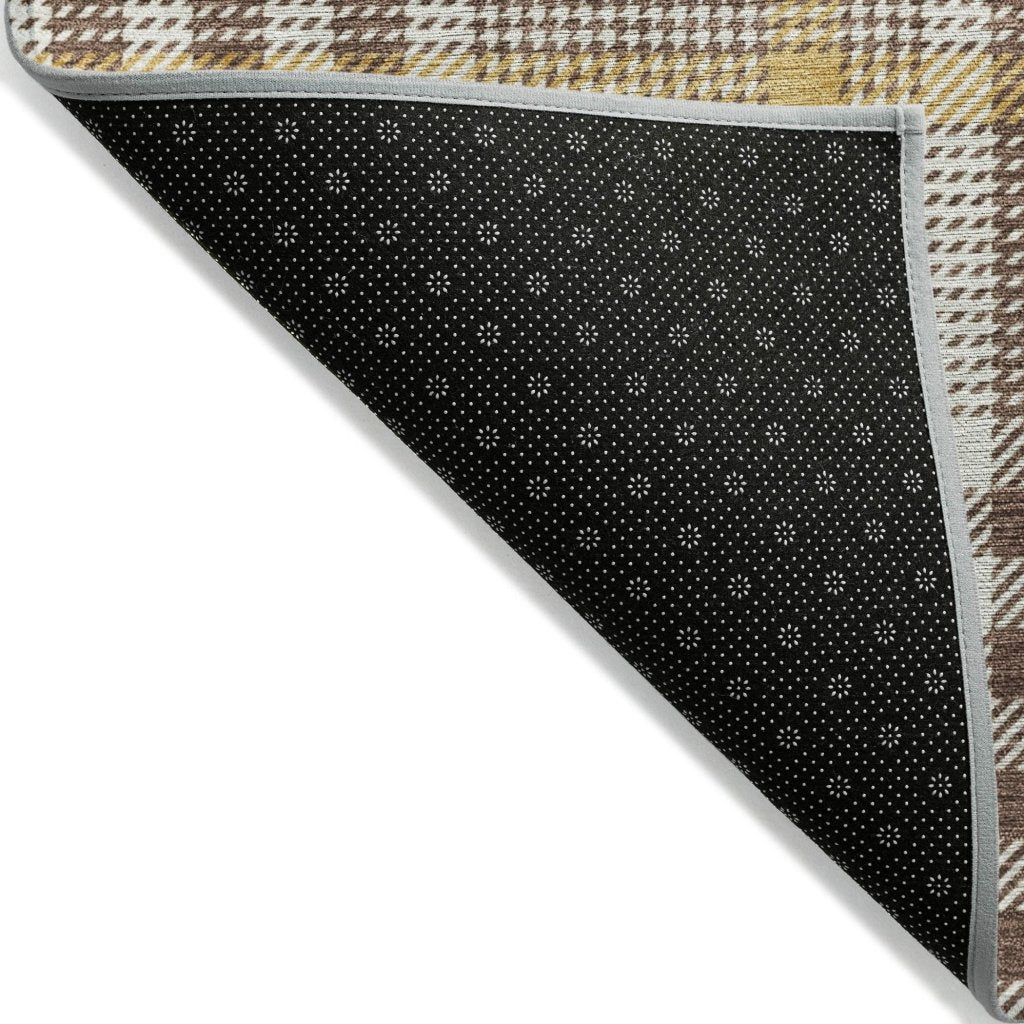 LOOMLAN Rugs Samira Brown Washable Indoor-Outdoor Rug