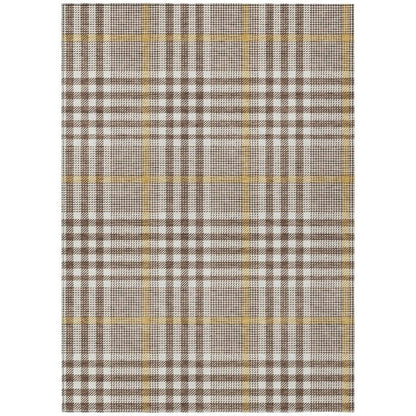 LOOMLAN Rugs Samira Brown Washable Indoor-Outdoor Rug