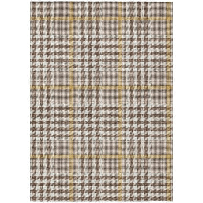 LOOMLAN Rugs Samira Brown Washable Indoor-Outdoor Rug