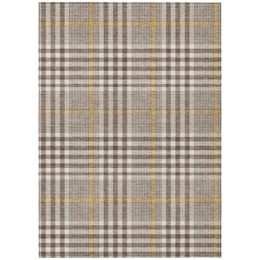 LOOMLAN Rugs Samira Brown Washable Indoor-Outdoor Rug