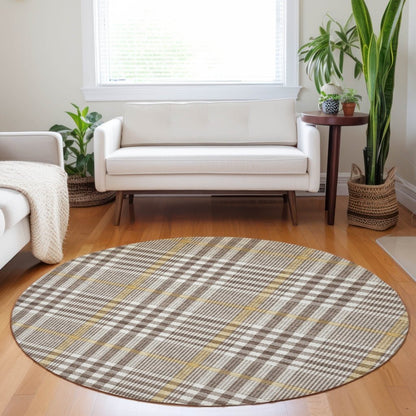 LOOMLAN Rugs Samira Brown Washable Indoor-Outdoor Rug