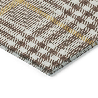 LOOMLAN Rugs Samira Brown Washable Indoor-Outdoor Rug