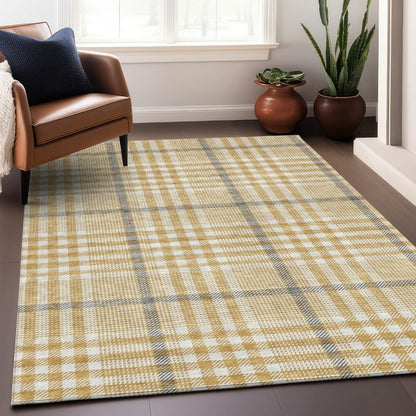 LOOMLAN Rugs Samira Gold Washable Indoor-Outdoor Rug