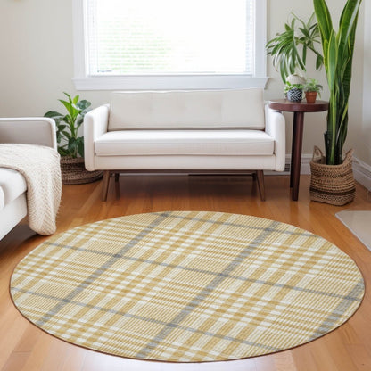 LOOMLAN Rugs Samira Gold Washable Indoor-Outdoor Rug