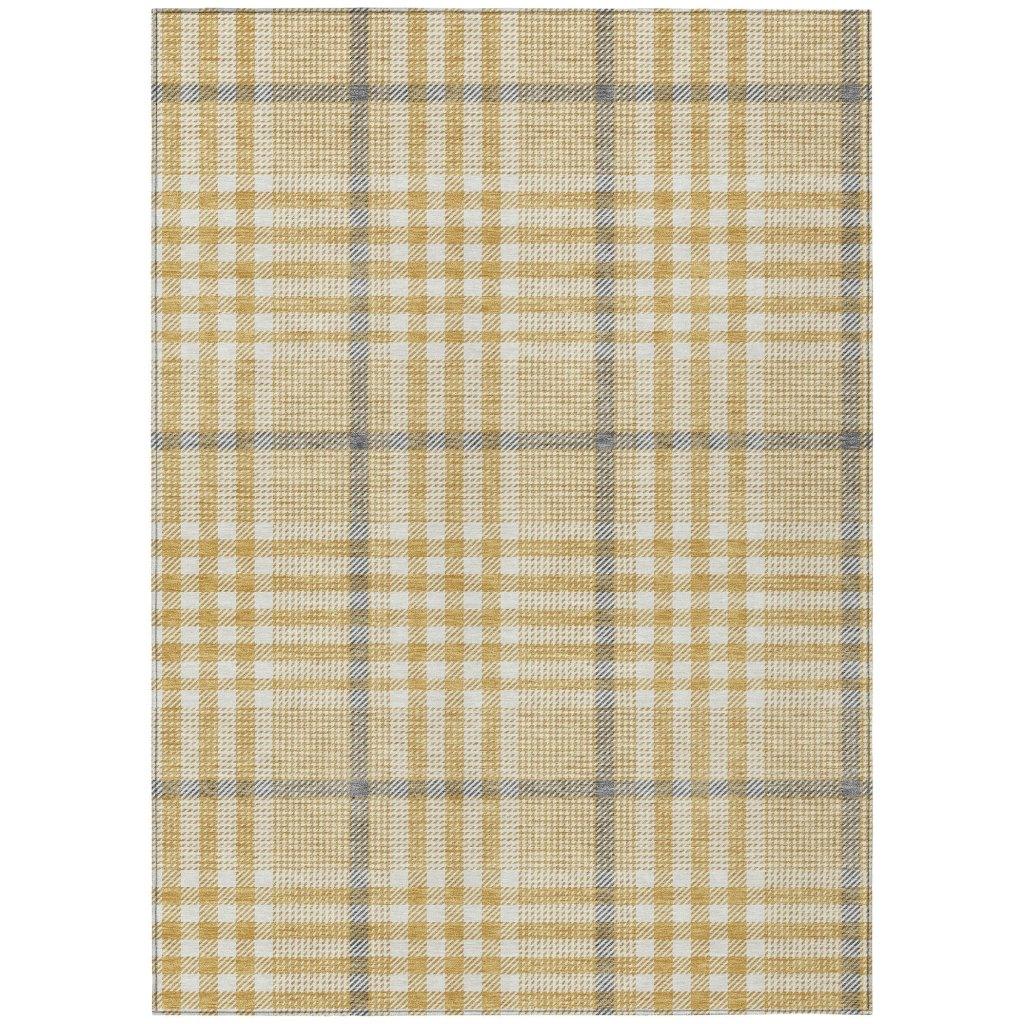 LOOMLAN Rugs Samira Gold Washable Indoor-Outdoor Rug