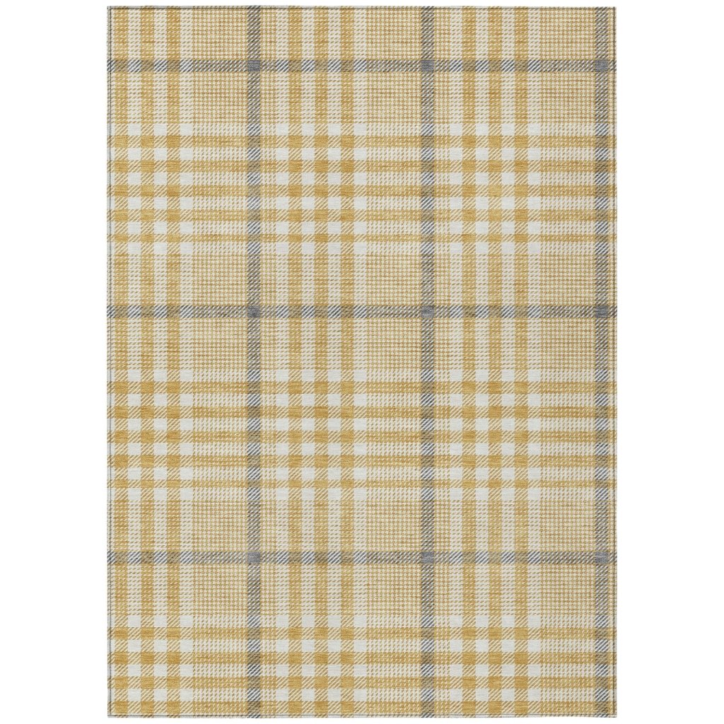 LOOMLAN Rugs Samira Gold Washable Indoor-Outdoor Rug