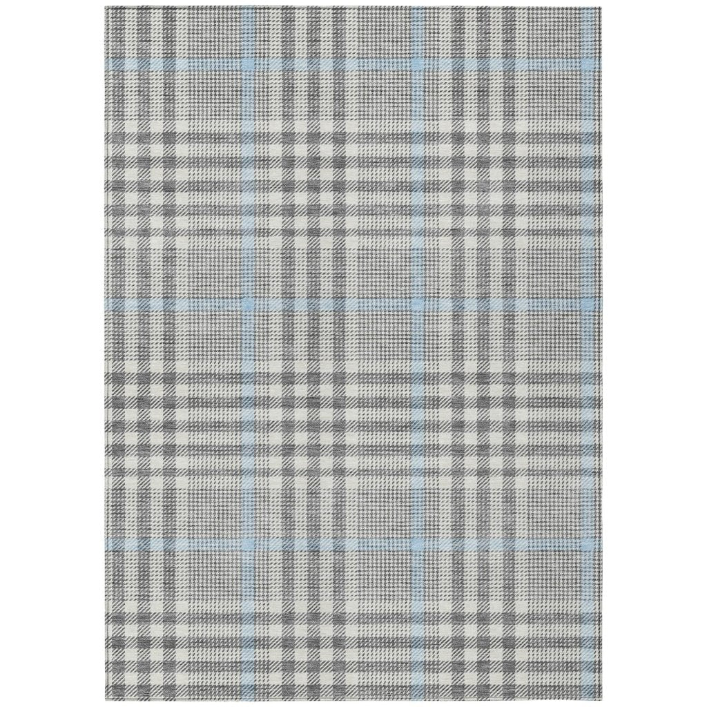 LOOMLAN Rugs Samira Gray Washable Indoor-Outdoor Rug