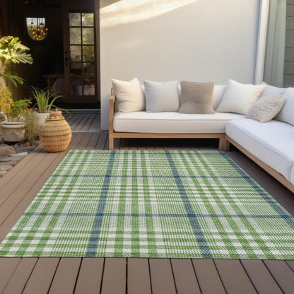 LOOMLAN Rugs Samira Green Washable Indoor-Outdoor Rug