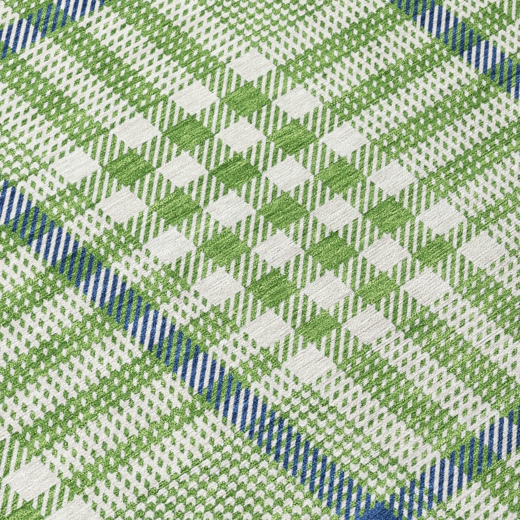 LOOMLAN Rugs Samira Green Washable Indoor-Outdoor Rug