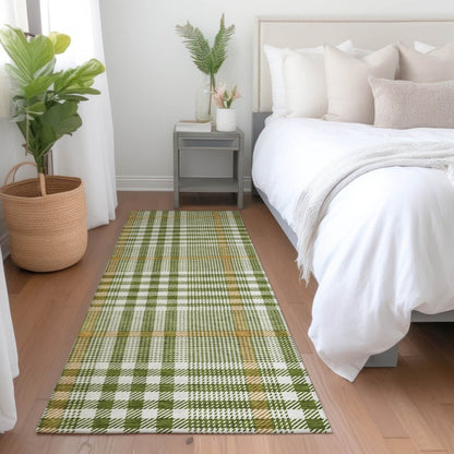 LOOMLAN Rugs Samira Olive Washable Indoor-Outdoor Rug