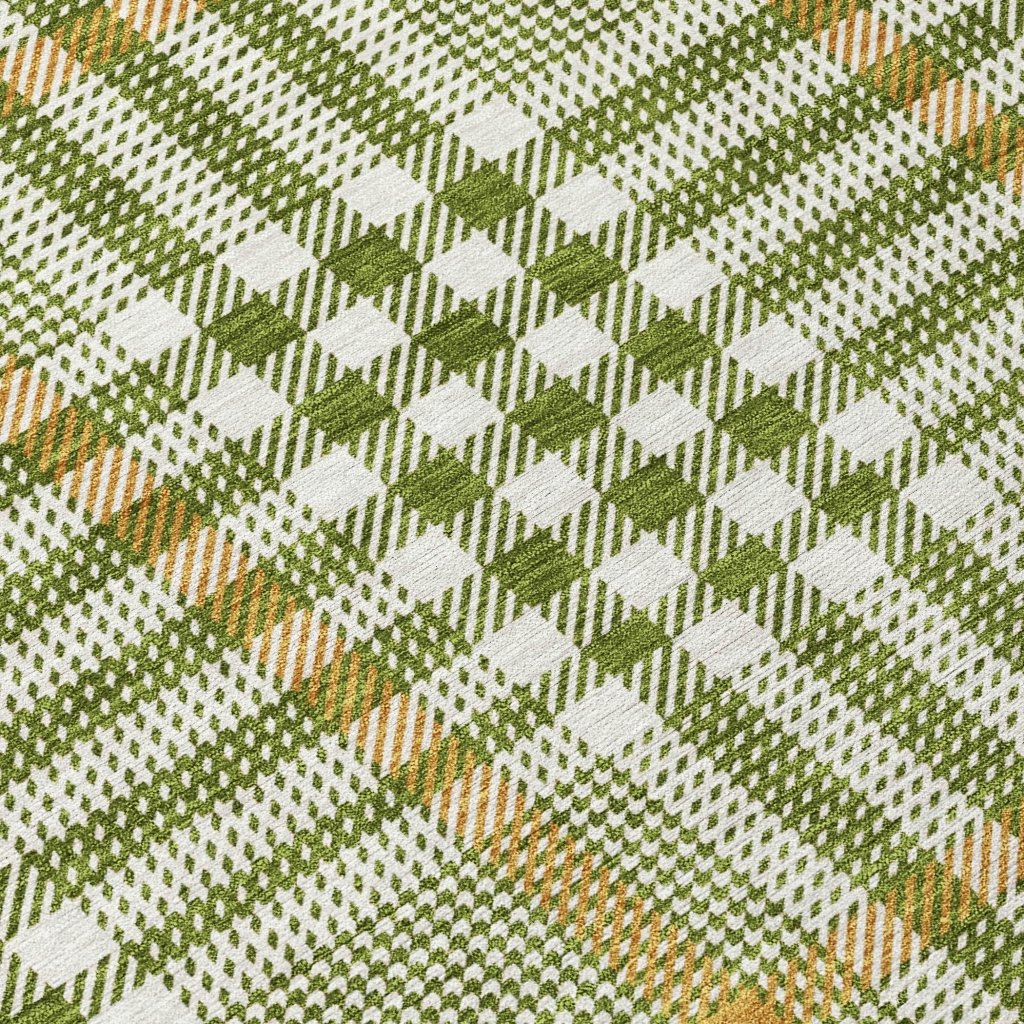 LOOMLAN Rugs Samira Olive Washable Indoor-Outdoor Rug