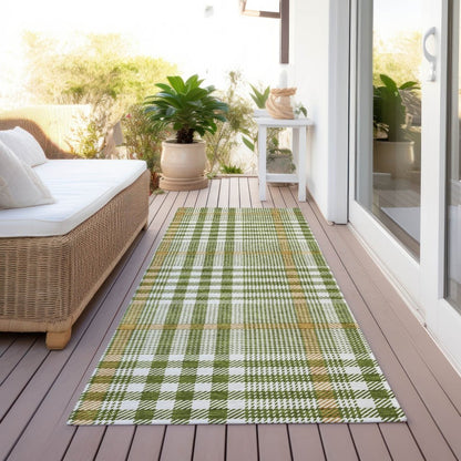 LOOMLAN Rugs Samira Olive Washable Indoor-Outdoor Rug