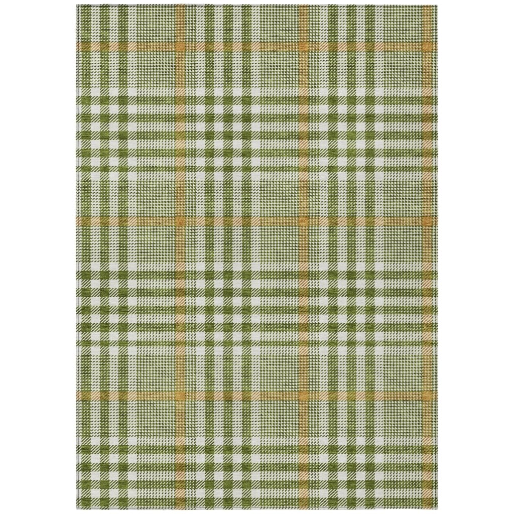LOOMLAN Rugs Samira Olive Washable Indoor-Outdoor Rug