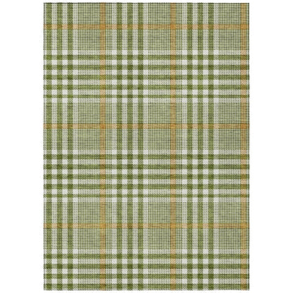 LOOMLAN Rugs Samira Olive Washable Indoor-Outdoor Rug