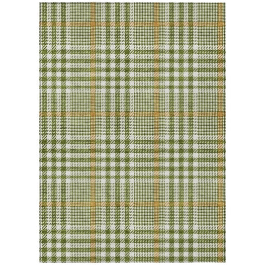 LOOMLAN Rugs Samira Olive Washable Indoor-Outdoor Rug