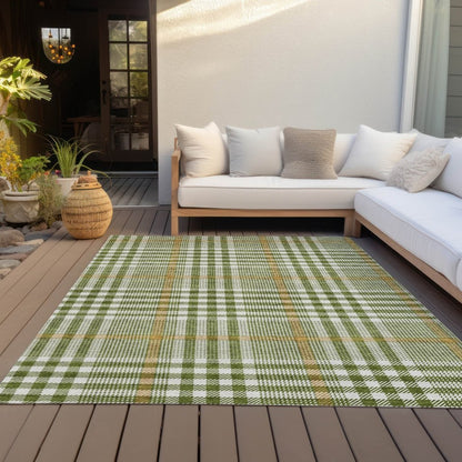 LOOMLAN Rugs Samira Olive Washable Indoor-Outdoor Rug